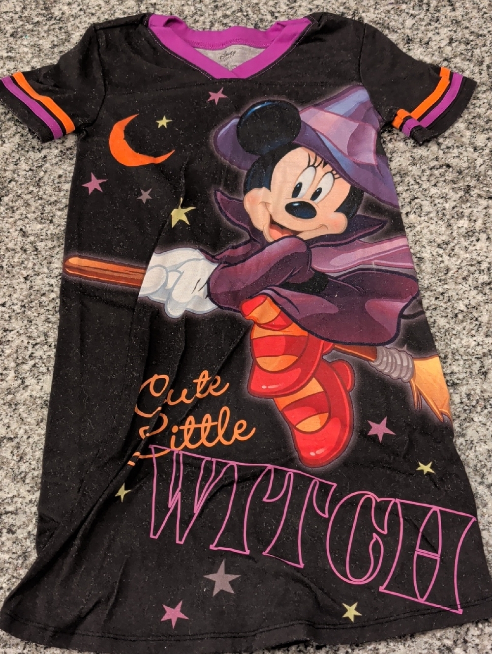 Disney Black Purple Orange Minnie Mouse Witch Nightgown - Picture 1 of 3